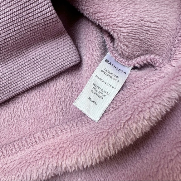 Athleta Longer Cozy Karma Hoodie Sugarplum Mauve XS - Picture 8 of 10